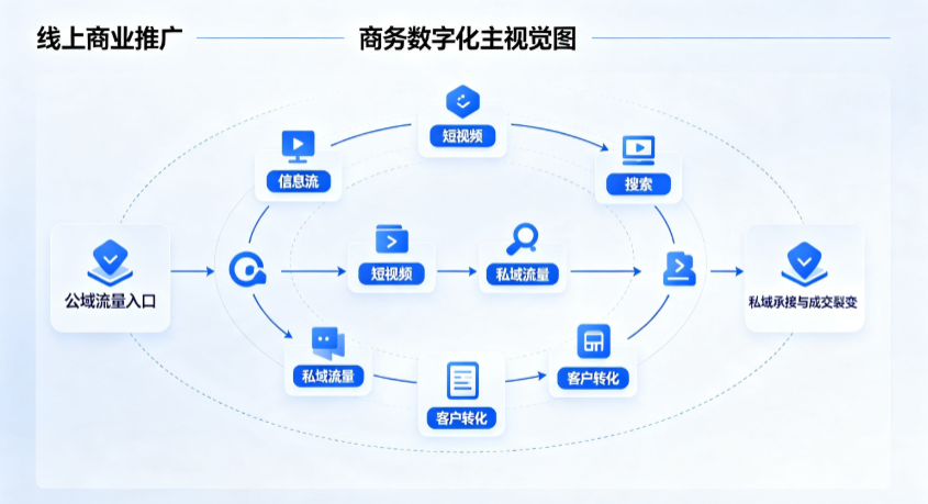 浏阳市线上商业推广怎么做？全域流量闭环搭建与低成本转化实战指南